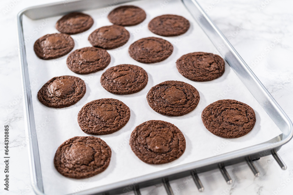 Chocolate Cookies with Chocolate Hearts Chocolate Cookies with Chocolate Hearts