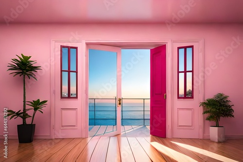room with door generated by AI