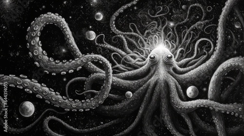 space monster with tentacles