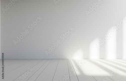 White clean empty architecture interior space room studio background wall display products minimalistic. 