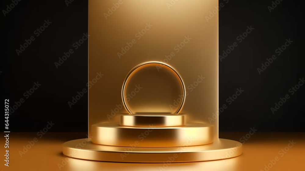 luxury 3d gold podium