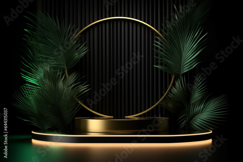luxury 3d gold podium