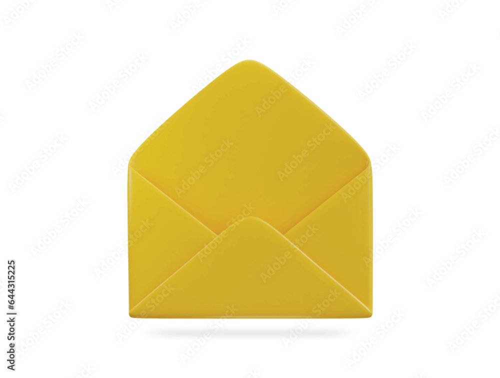 yellow email envelope 3d vector icon yellow email envelope 3d vector icon