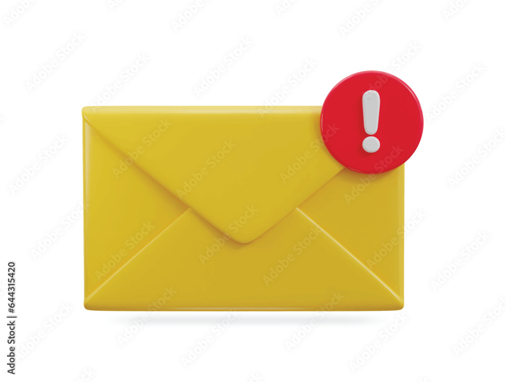 3d spam email envelope icon illustration 3d spam email envelope icon illustration