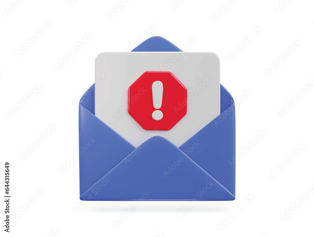 3d spam email envelope icon illustration 3d spam email envelope icon illustration