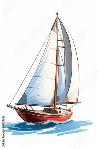sailboat cartoon art