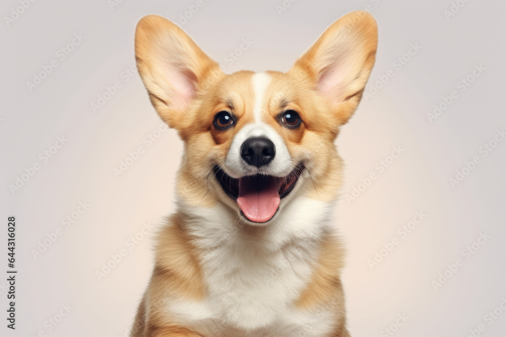 Picture of brown and white dog with big smile on its face. This cheerful image can be used to bring joy and happiness to any project.
