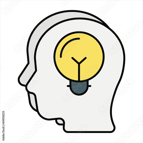 knowledge color outline icon design style