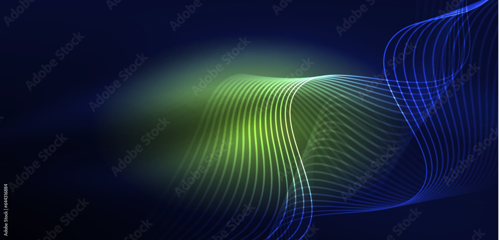 Abstract background neon wave. Hi-tech design for wallpaper, banner, background, landing page, wall art, invitation, prints, posters Abstract background neon wave. Hi-tech design for wallpaper, banner, background, landing page, wall art, invitation, prints, posters