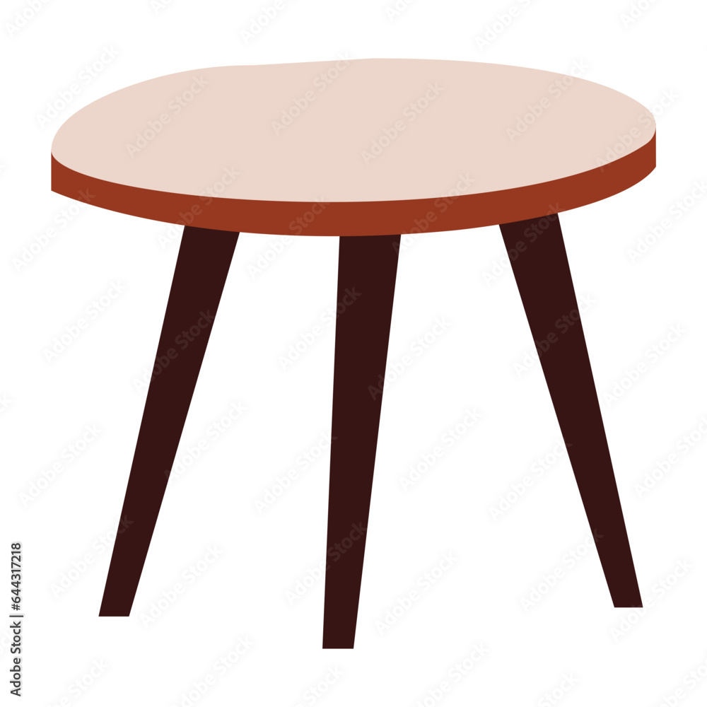 Round table flat illustration Round table flat illustration