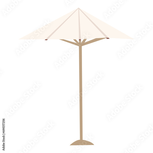 Market umbrella flat illustration