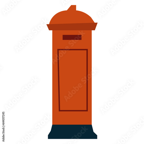 Wallpaper Mural Postbox flat illustration Torontodigital.ca