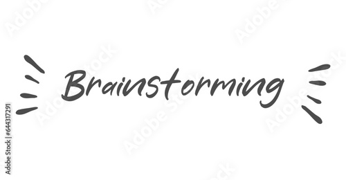 Brainstorm Lettering, Headline, handwritten vector illustration