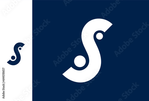 letter s infinity technology modern logo design