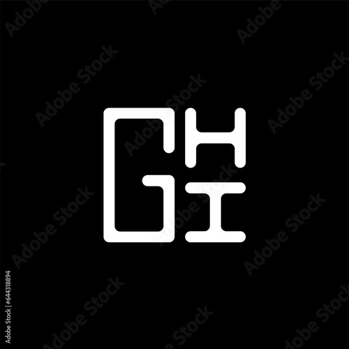 GHI letter logo vector design with modern shape and luxury icon design.