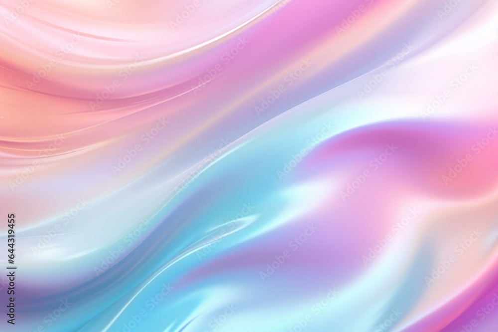 Bright, colorful iridescent background with holographic pastel softness. Trendy vaporwave gradient. Generative AI
