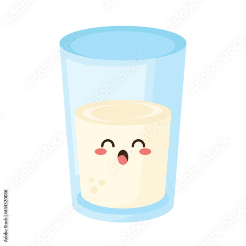kawaii milk glass icon