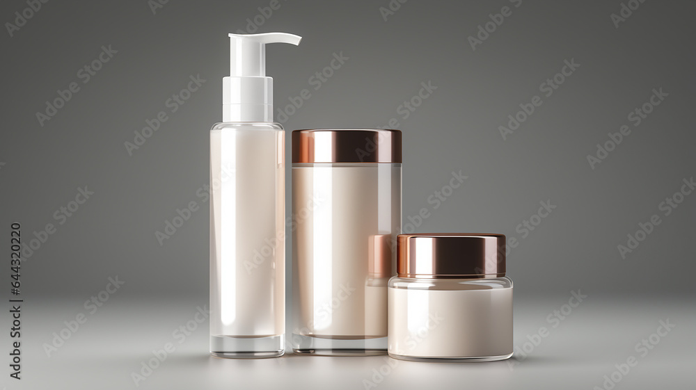 Cosmetic bottle mockup. 3d rendering Cosmetic bottle mockup. 3d rendering