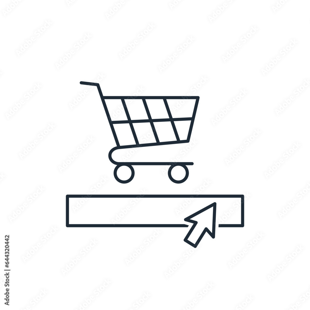 Sales Technology. Settings digital marketing application.Vector linear icon isolated on white background. Sales Technology. Settings digital marketing application.Vector linear icon isolated on white background.