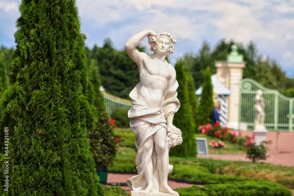 Marble sculpture, garden and park architecture of the Menshikov Palace in Oranienbaum 