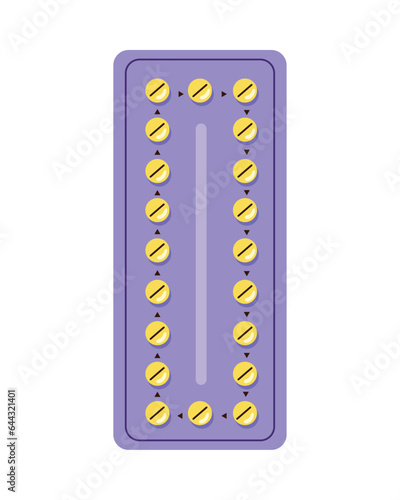 birth control pills planning icon