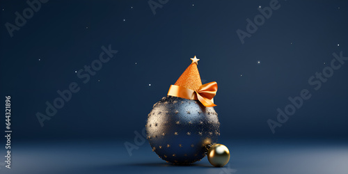  Christmas Ball Picture..,,,, An Abstract Particle Explosion With Gold Lines On A Black Background