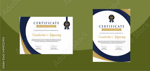 simple modern certificate template for business corporate online education webinar