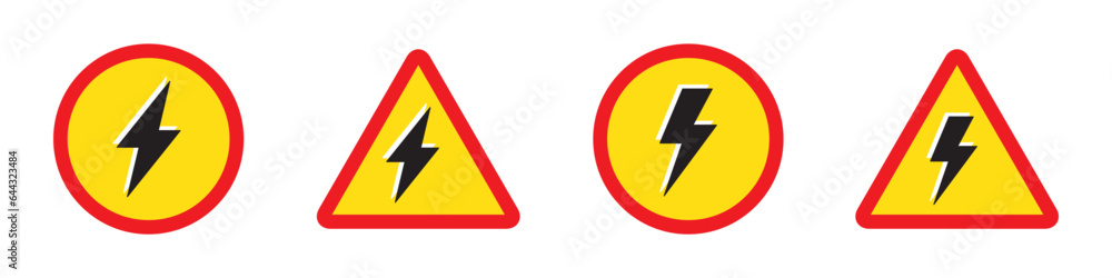 Electric icon. Lightning icon. Flash icon, vector illustration Electric icon. Lightning icon. Flash icon, vector illustration
