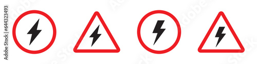 Free Download Electric icon. Lightning icon. Flash icon, vector illustration - GFXLoad
