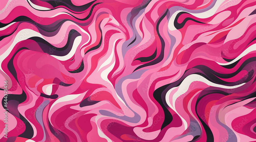 Fototapeta premium ピンクメインのカラフルで抽象的なグラフィック素材