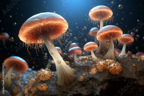 An image representing histoplasma capsulatum fungus. Generative AI photo