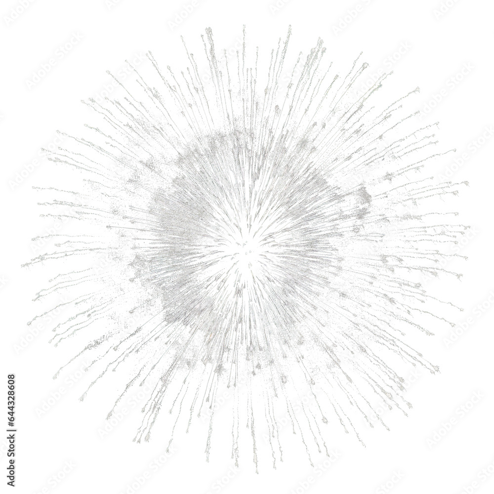 Obraz premium colorful fireworks on transparent png background, festive sparkles explosion isolated on a white background, holyday concept, new year, 4th of July, independence, wedding
