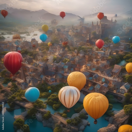 A fantastical floating city made of giant balloons4 photo