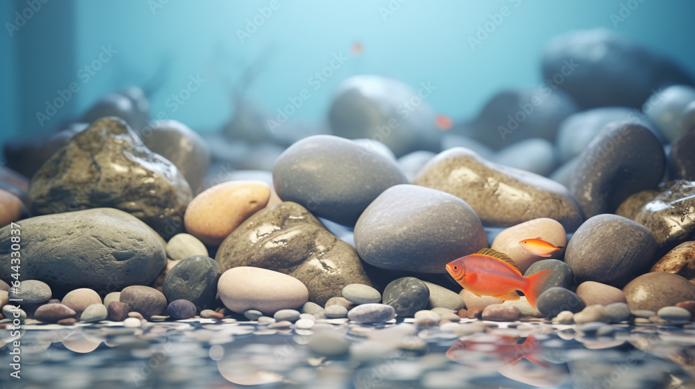 decoration of plants and stones in aquarium design aquatic nature swimming gracefully generative ai decoration of plants and stones in aquarium design aquatic nature swimming gracefully generative ai