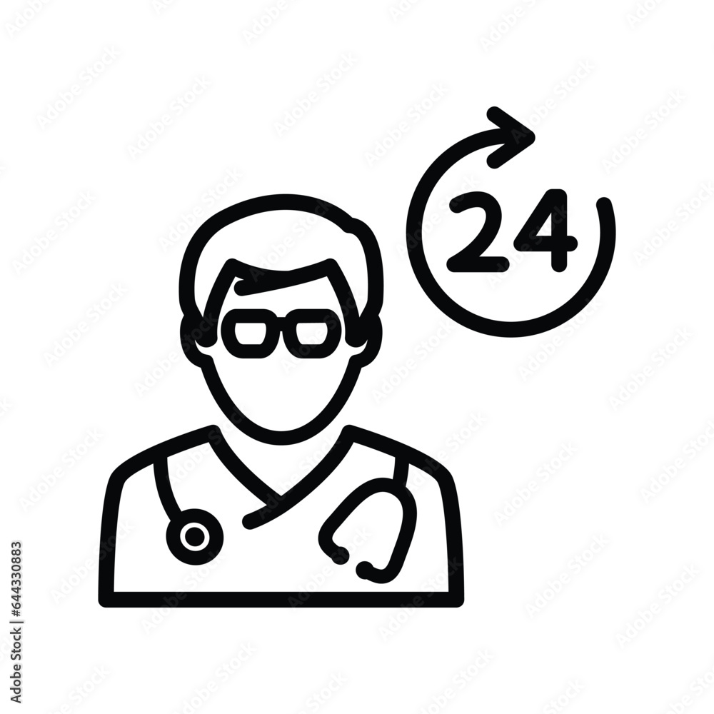 Doctor medical assistance vector icon