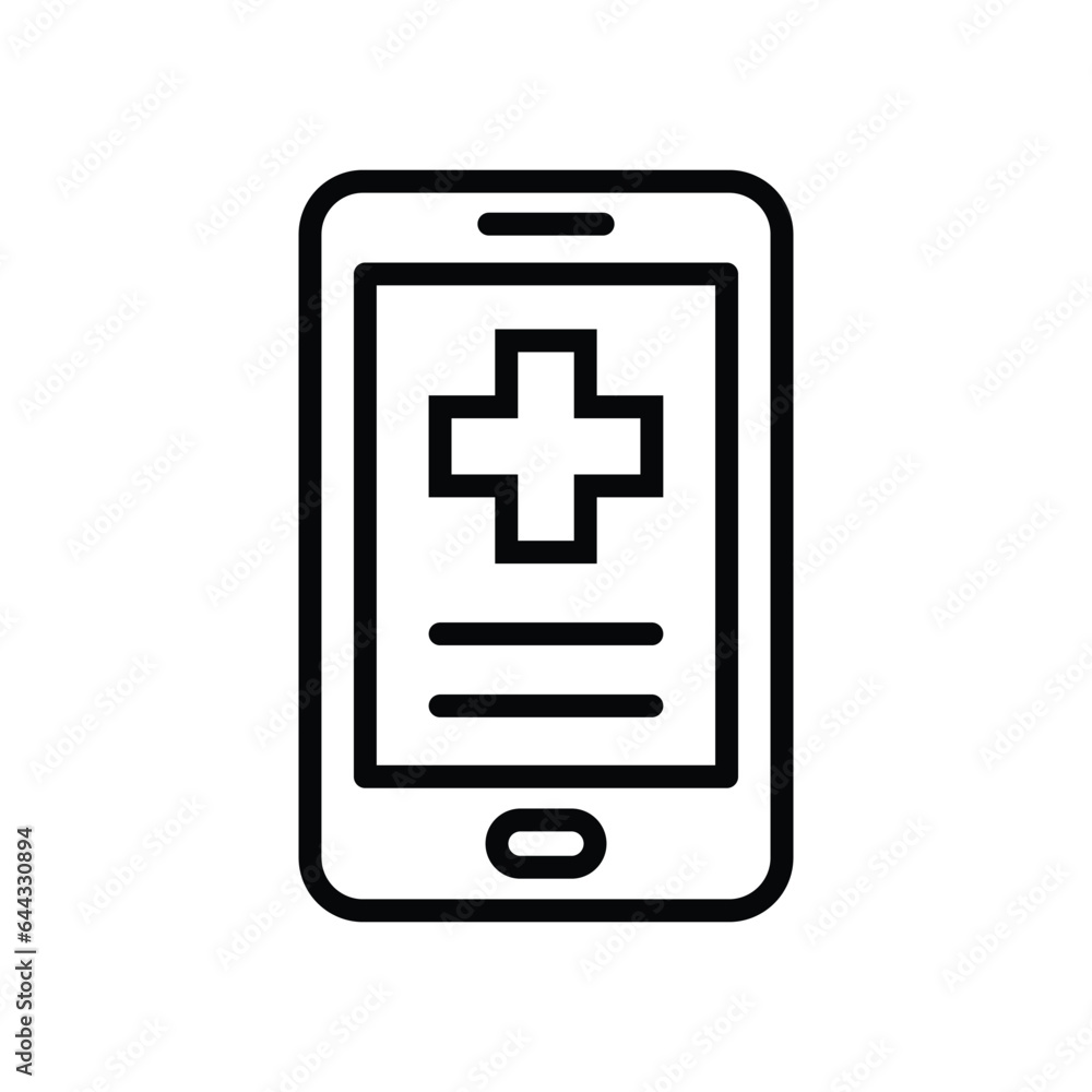 Medical healthcare app vector icon Medical healthcare app vector icon