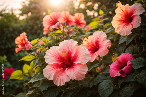 Wallpaper Mural beautiful flowers in the garden, Generative AI Torontodigital.ca