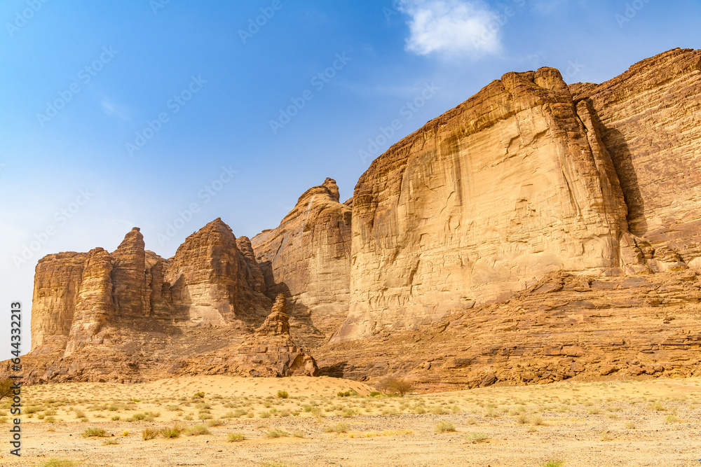 Jabal Ikmah, a mountain near to the ancient city of Dadan in AlUla, Saudi Arabia. It has been described as a huge open-air library.