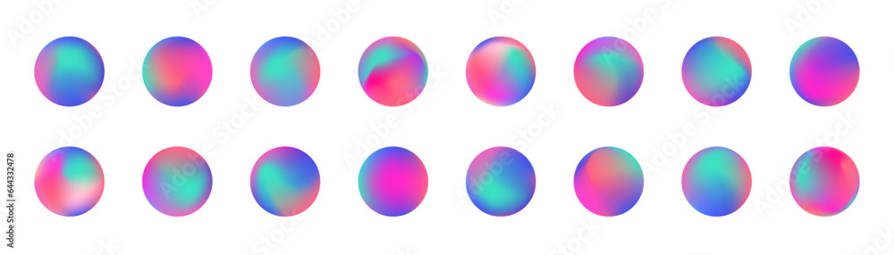 Vector y2k hologram 3d abstract liquid surface collection. Cosmic mystic light planet logo elements. Round iridescent shiny fluid holographic texture space neon icons set. Bright rainbow color circles Vector y2k hologram 3d abstract liquid surface collection. Cosmic mystic light planet logo elements. Round iridescent shiny fluid holographic texture space neon icons set. Bright rainbow color circles