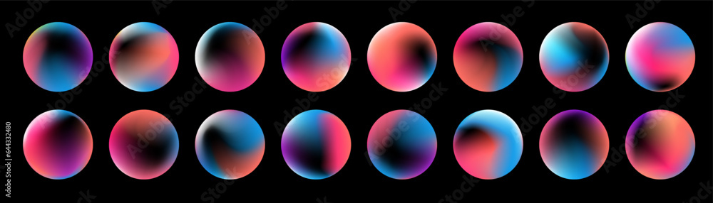Vector y2k hologram 3d abstract liquid surface collection. Cosmic mystic light planet logo elements. Round iridescent shiny fluid holographic texture space neon icons set. Bright rainbow color circles Vector y2k hologram 3d abstract liquid surface collection. Cosmic mystic light planet logo elements. Round iridescent shiny fluid holographic texture space neon icons set. Bright rainbow color circles