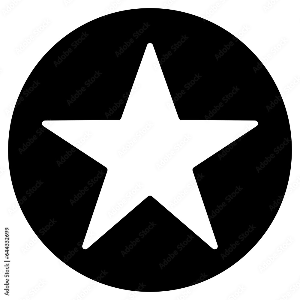 Star icon illustration, black on white background Star icon illustration, black on white background