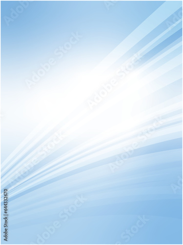 Wallpaper Mural 光り輝く空にウェーブラインが流れるイメージのアブストラクト背景_ブルー_縦 Torontodigital.ca