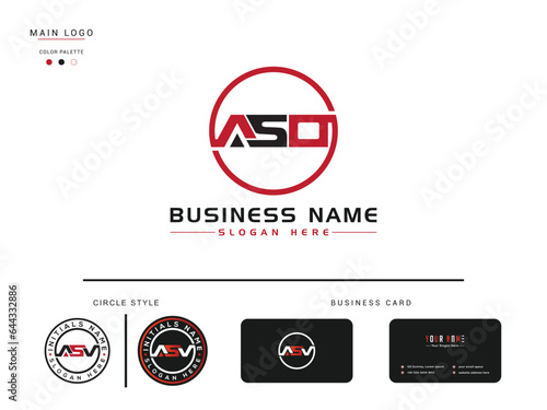 Minimalist Luxury ASO Circle Logo Letter Vector Art