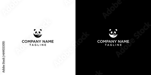 cute, panda, logo, character, nature, bear, icon, animal, cartoon, face, isolated, illustration, design