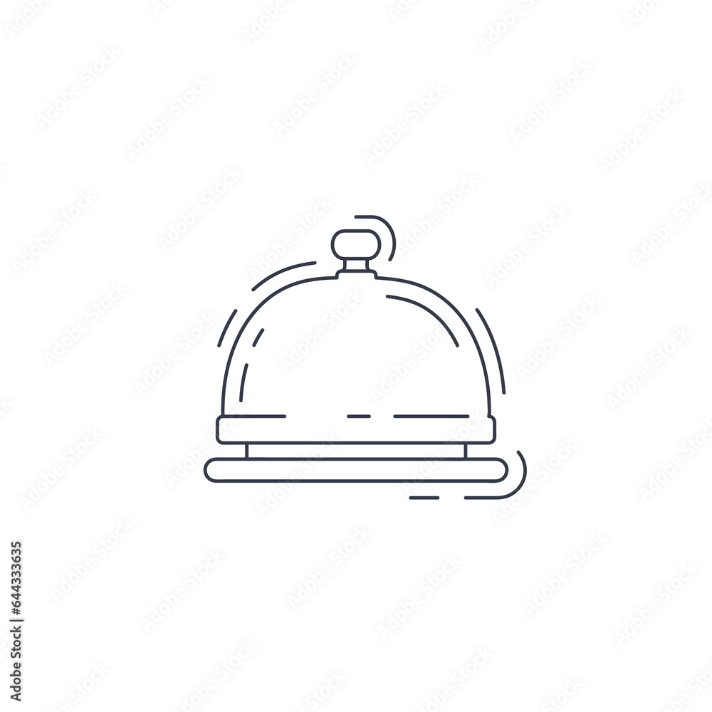 hotel bell line icon. hotel ring thin line icon. hotel bell line icon. hotel ring thin line icon.