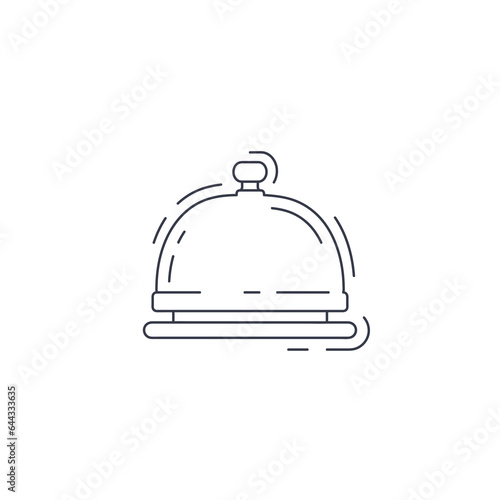 hotel bell line icon. hotel ring thin line icon.