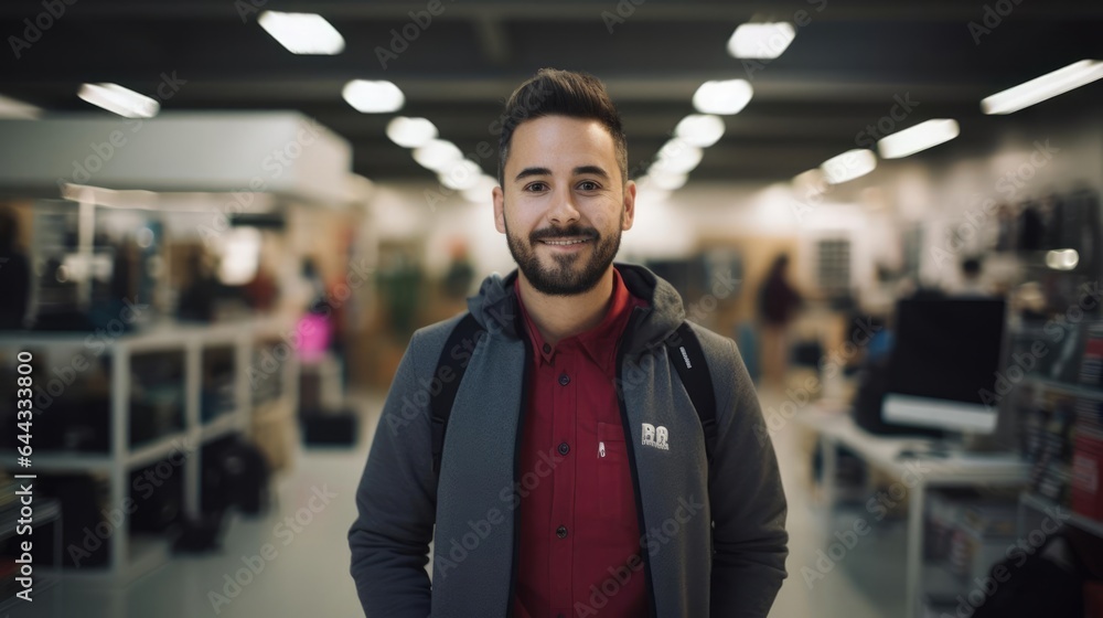 Portrait of a male social media manager at a successful e-commerce company monitoring online communities Portrait of a male social media manager at a successful e-commerce company monitoring online communities