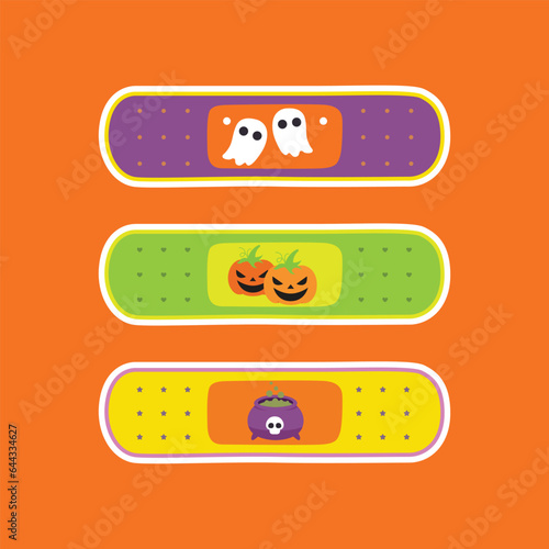 Halloween plaster, design for Halloween party or festival.