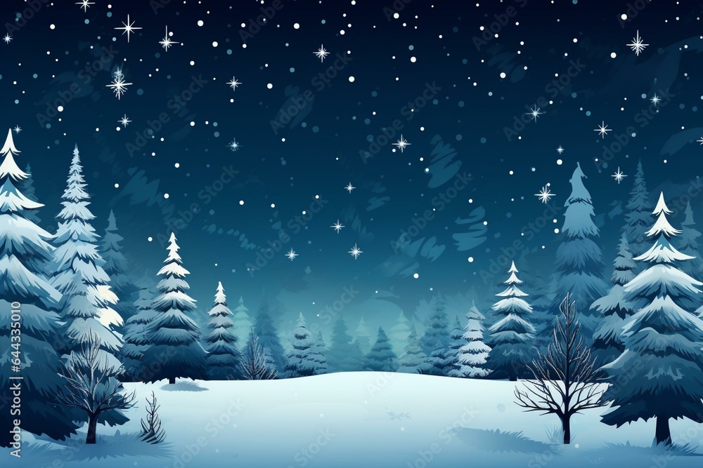 Festive winter illustration for banner or wallpaper. Generative AI