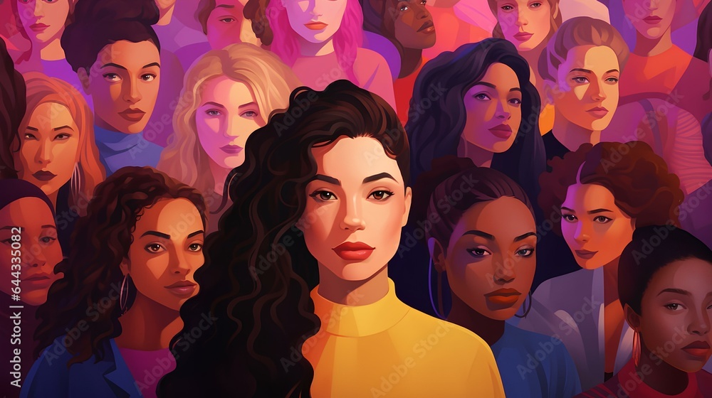 Creative illustration of diversity and equality of people. Creative illustration of diversity and equality of people.